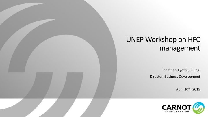 unep workshop on hfc unep workshop