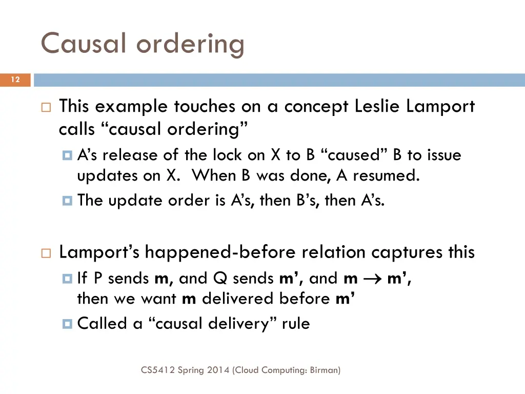 causal ordering