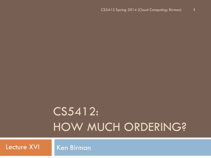 cs5412 spring 2014 cloud computing birman