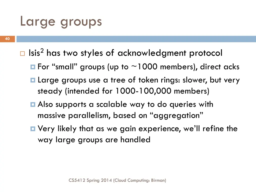 large groups