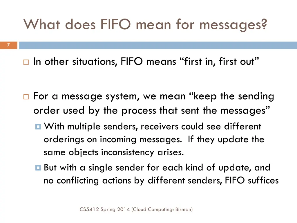 what does fifo mean for messages