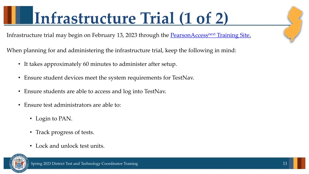 infrastructure trial 1 of 2