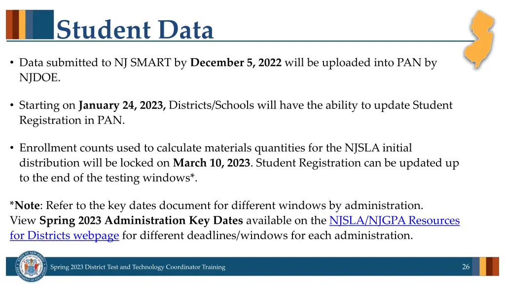 student data