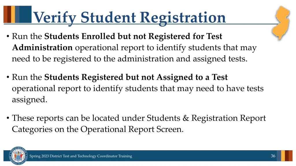 verify student registration