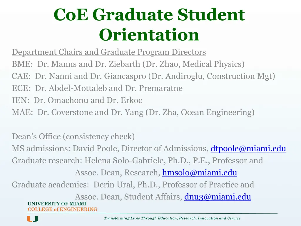 coe graduate student orientation