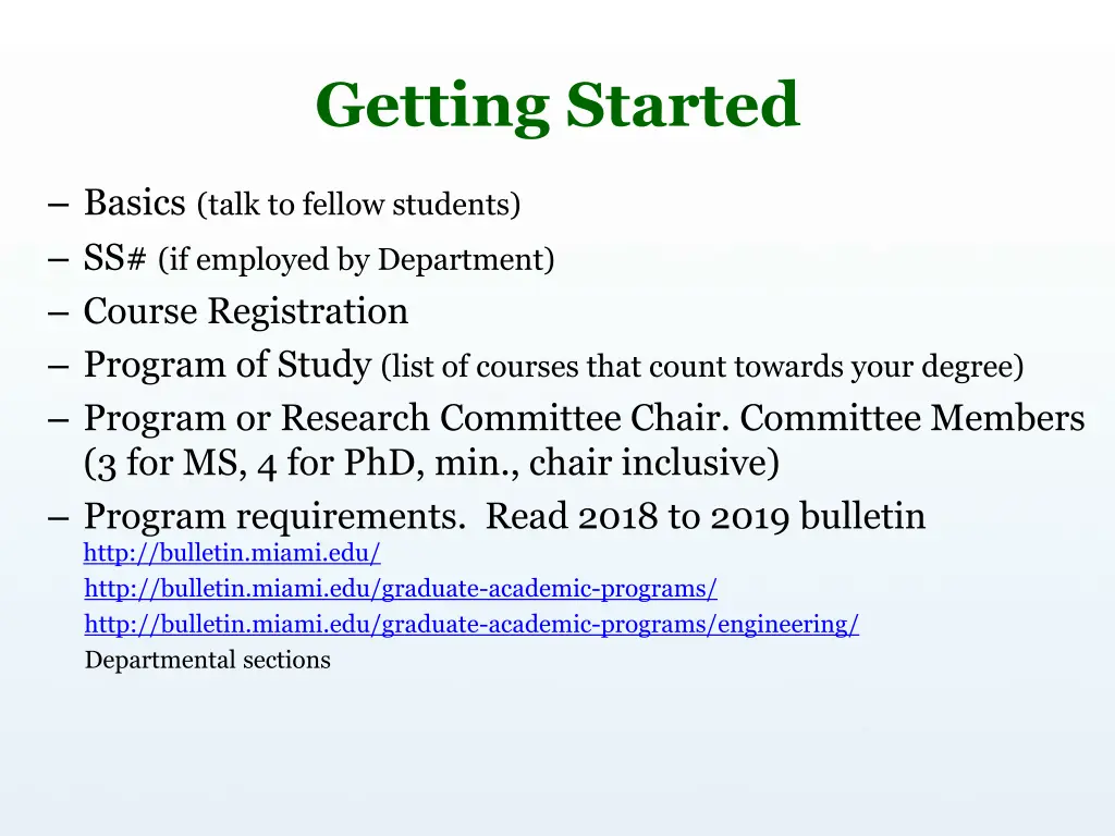 getting started