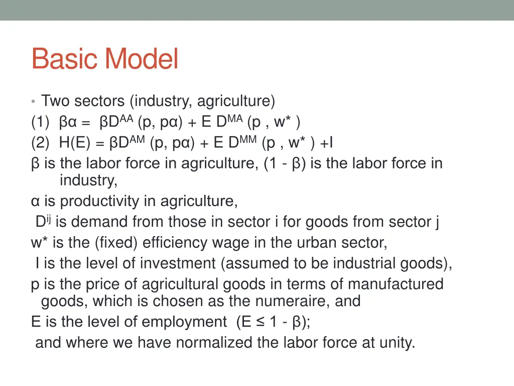 basic model