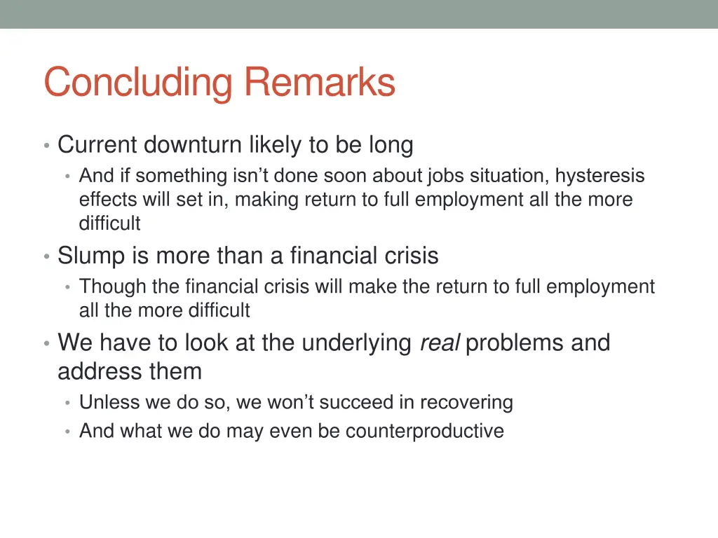 concluding remarks