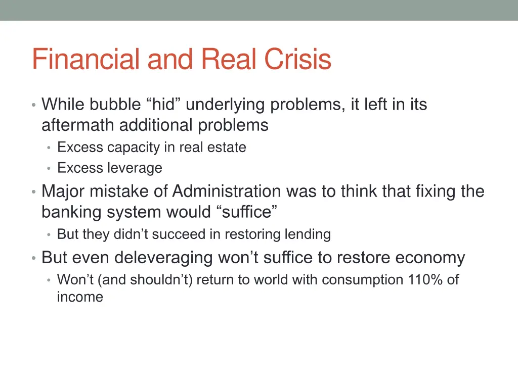 financial and real crisis