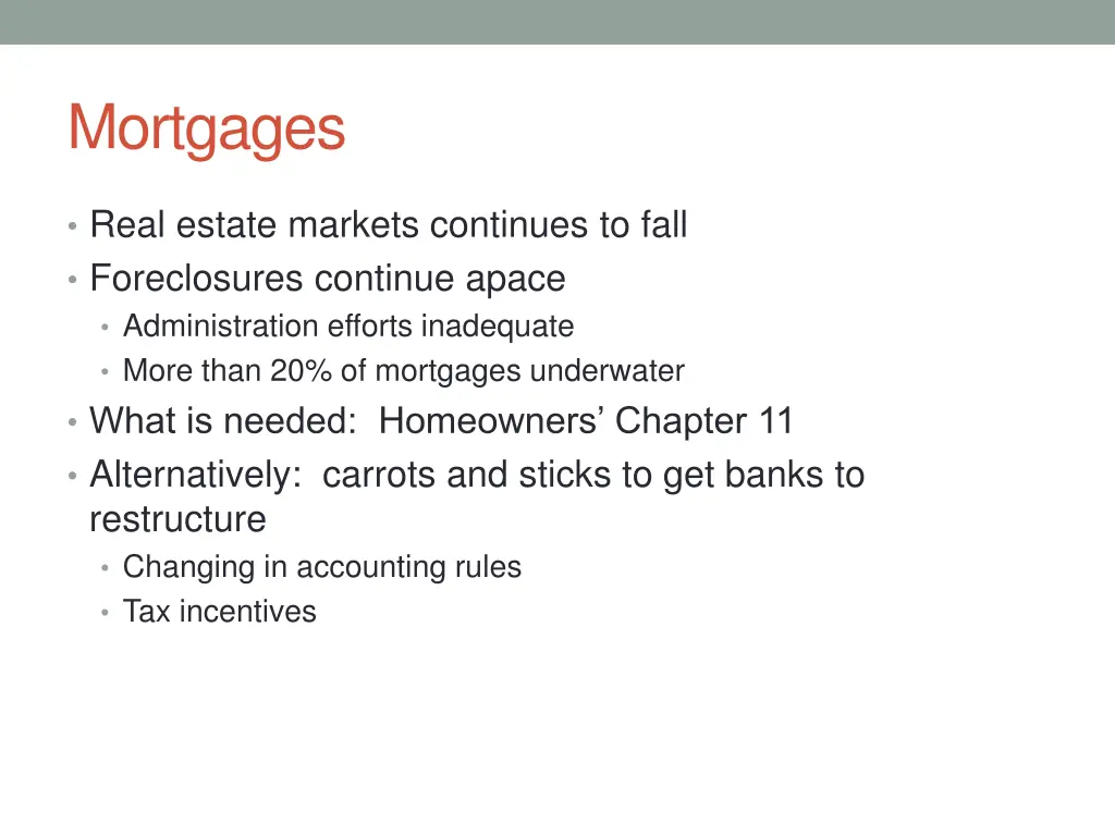 mortgages