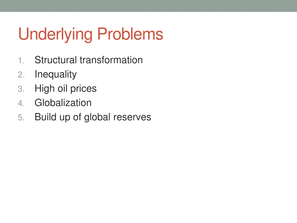 underlying problems
