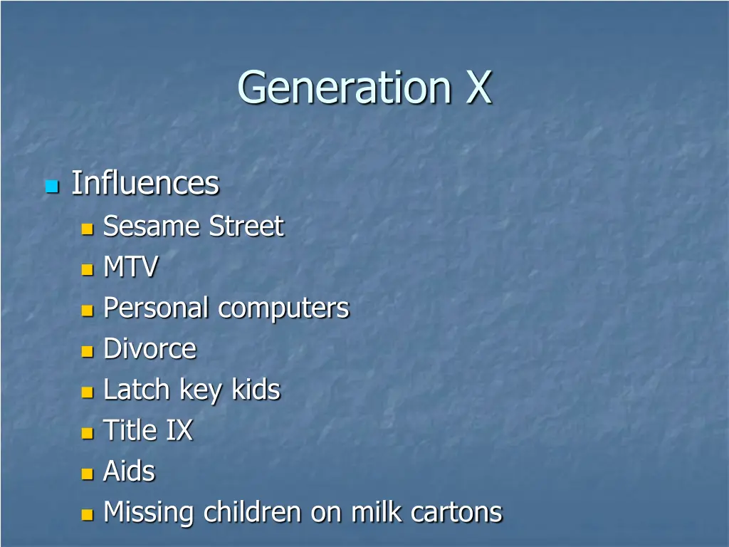 generation x