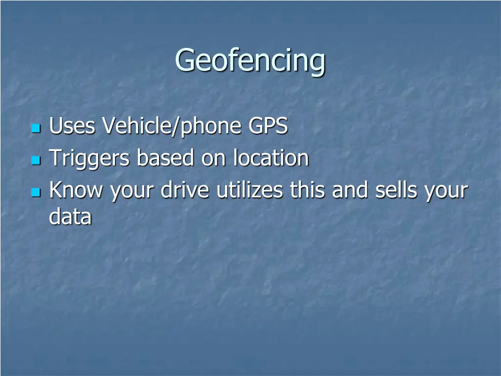 geofencing
