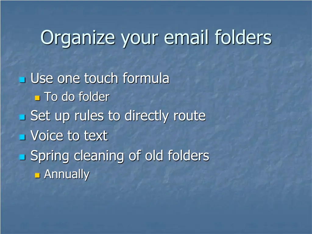 organize your email folders