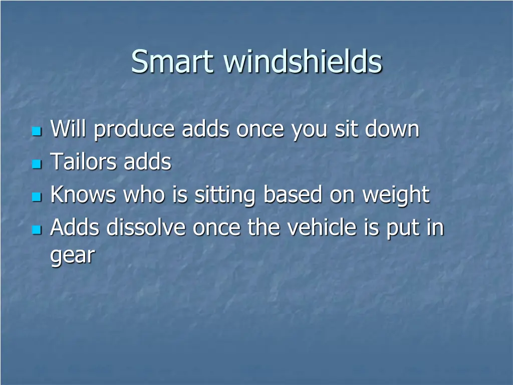 smart windshields