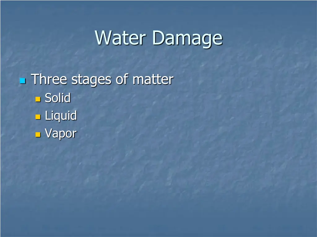 water damage