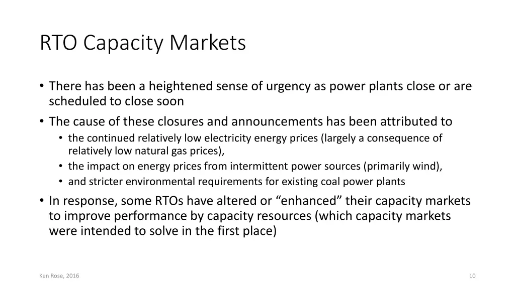 rto capacity markets