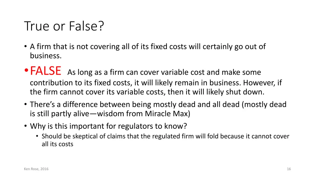 true or false 1