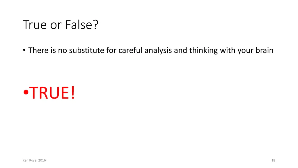 true or false 3