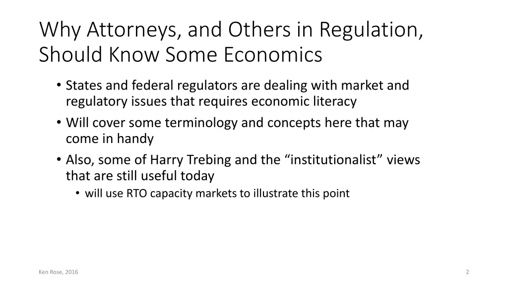 why attorneys and others in regulation should