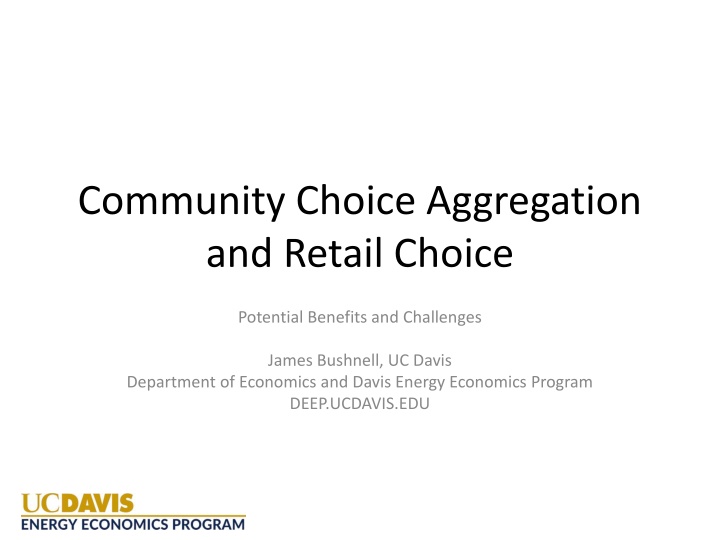 community choice aggregation and retail choice
