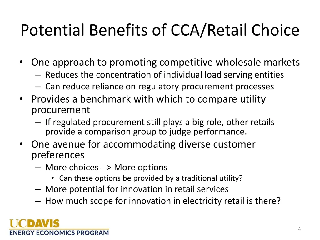 potential benefits of cca retail choice