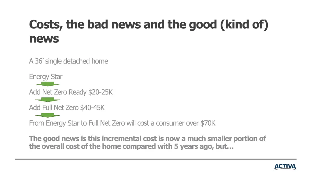costs the bad news and the good kind of news