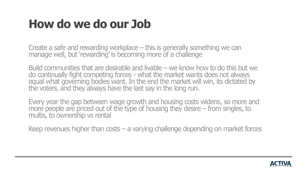 how do we do our job
