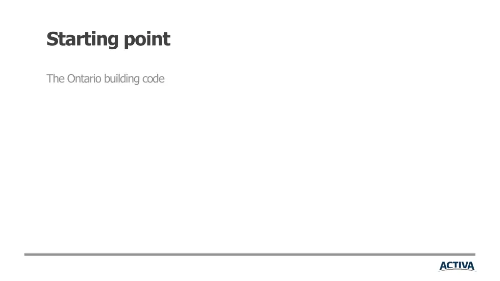 starting point