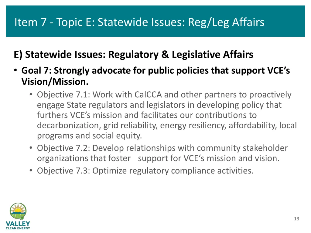 item 7 topic e statewide issues reg leg affairs