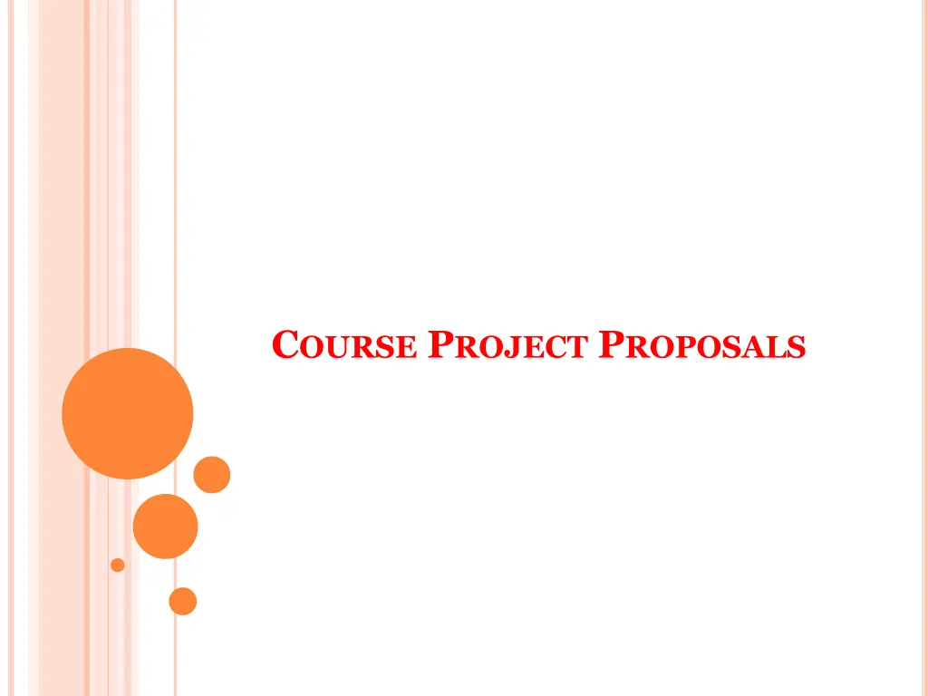 c ourse p roject p roposals