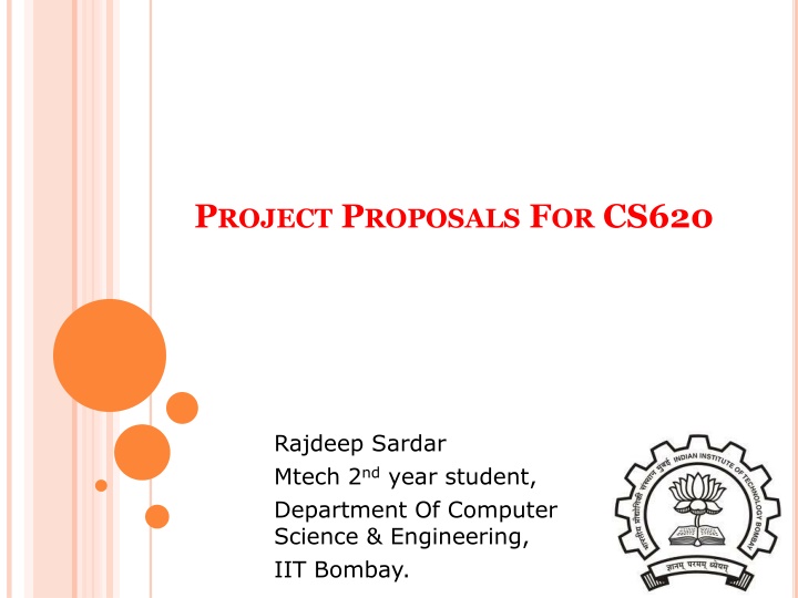 p roject p roposals f or cs620