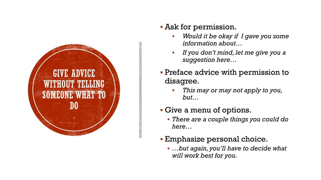 ask for permission would it be okay if i gave