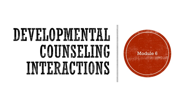 developmental counseling interactions