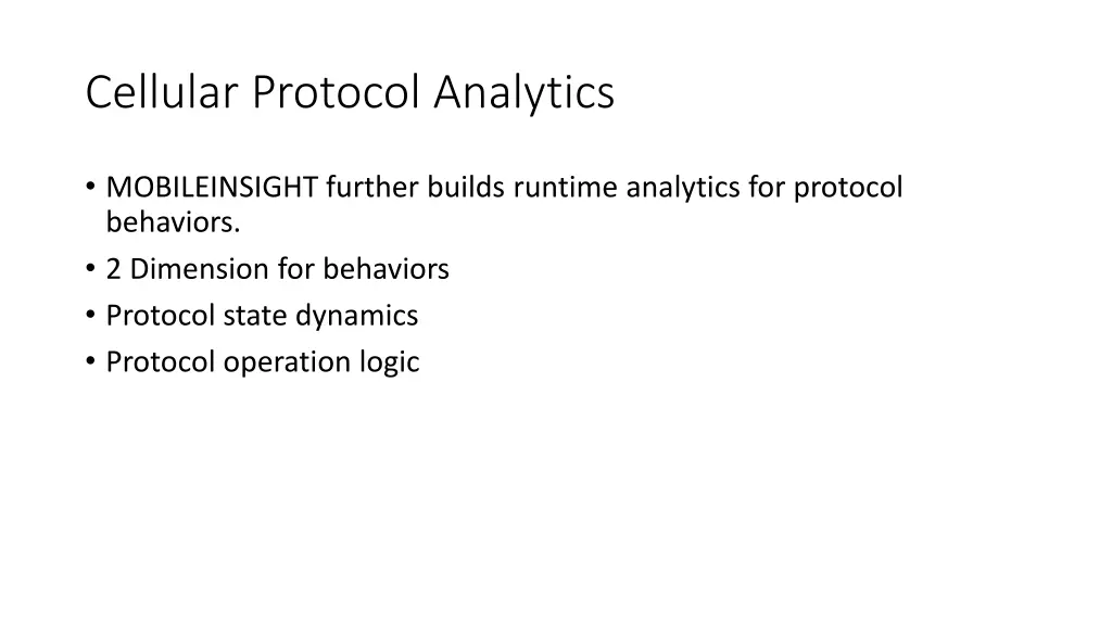 cellular protocol analytics