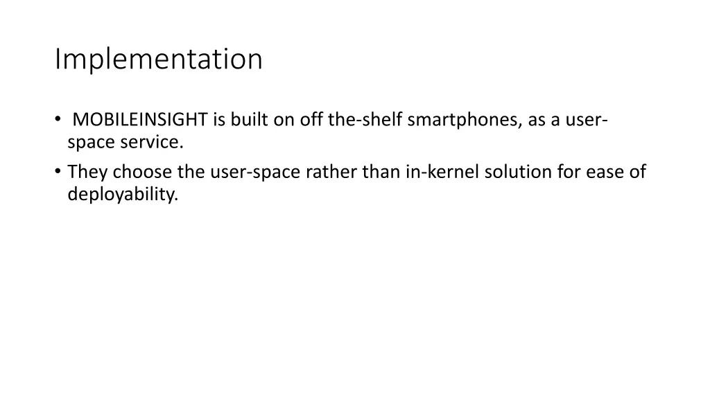 implementation