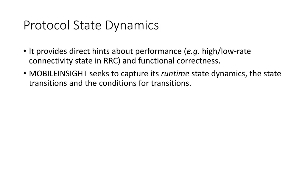 protocol state dynamics