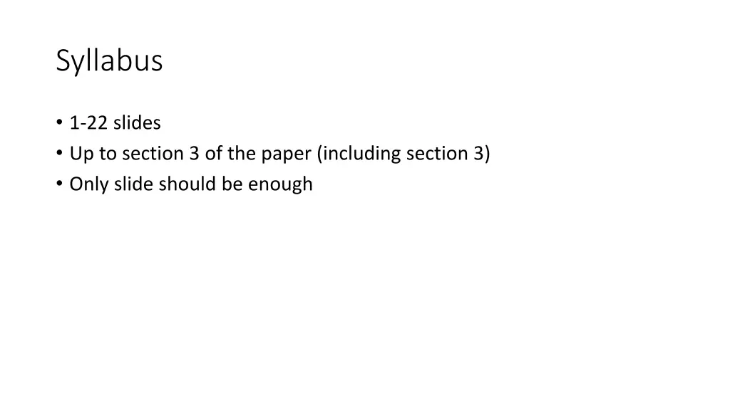 syllabus