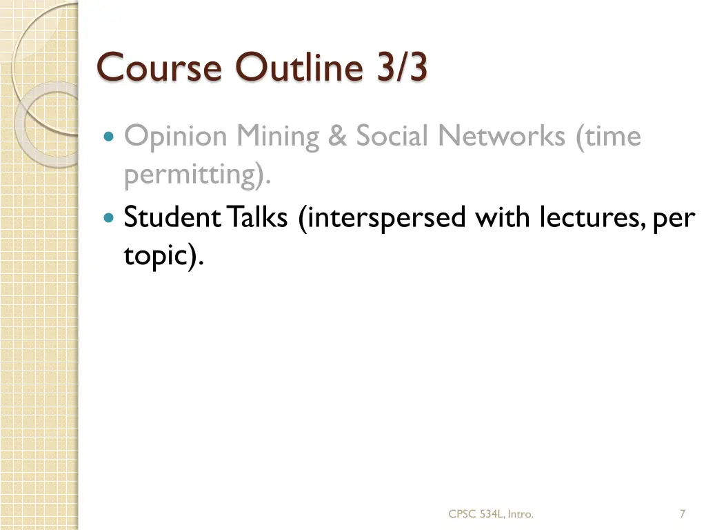 course outline 3 3