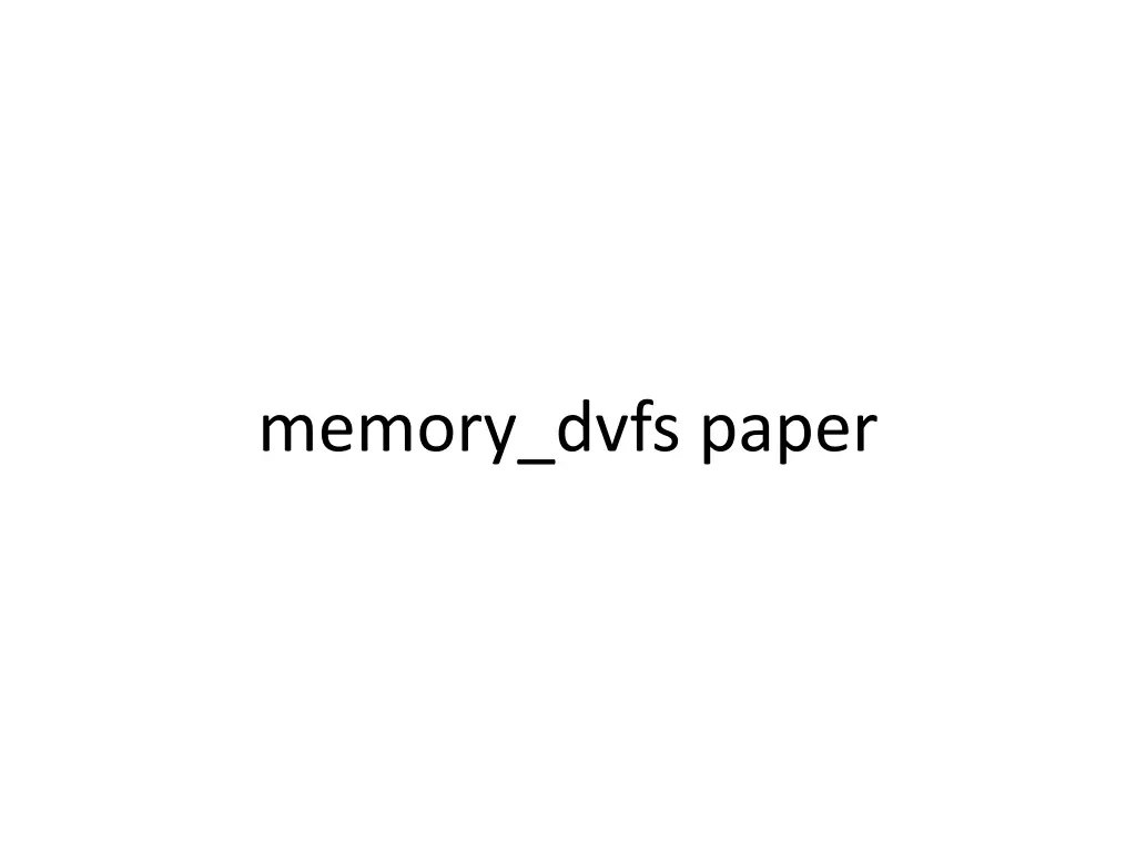 memory dvfs paper