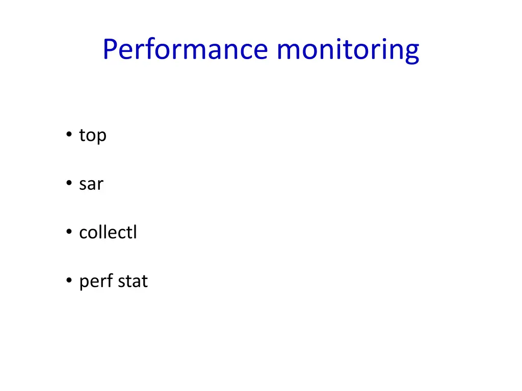 performance monitoring