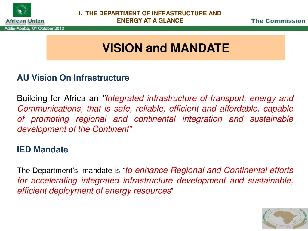 i the department of infrastructure and energy