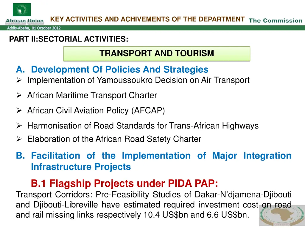 key activities and achivements of the department 2