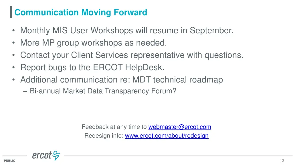 communication moving forward