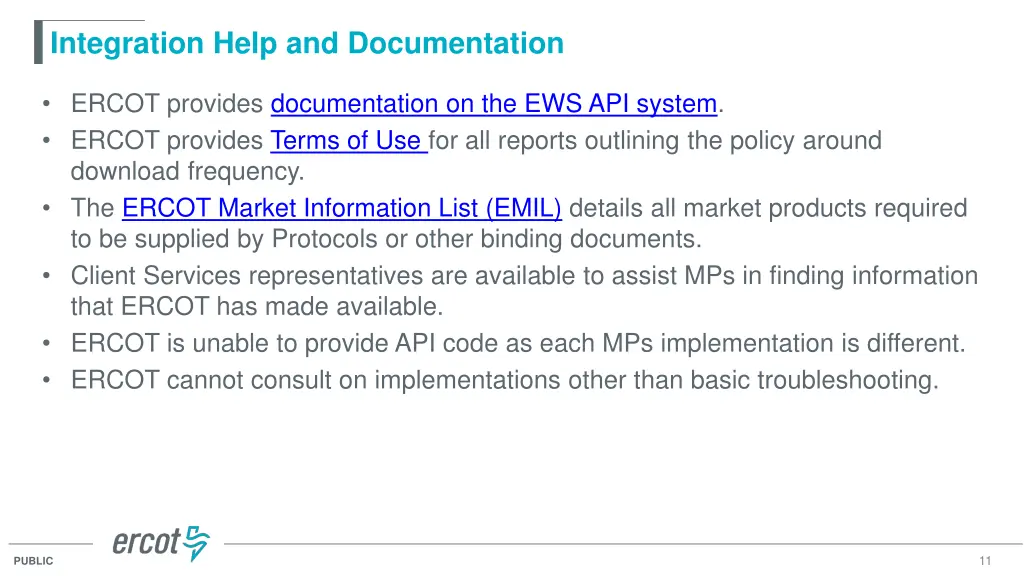 integration help and documentation