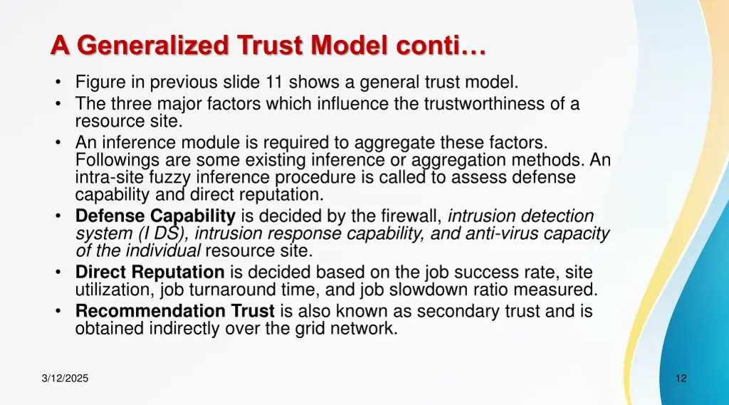 a generalized trust model conti