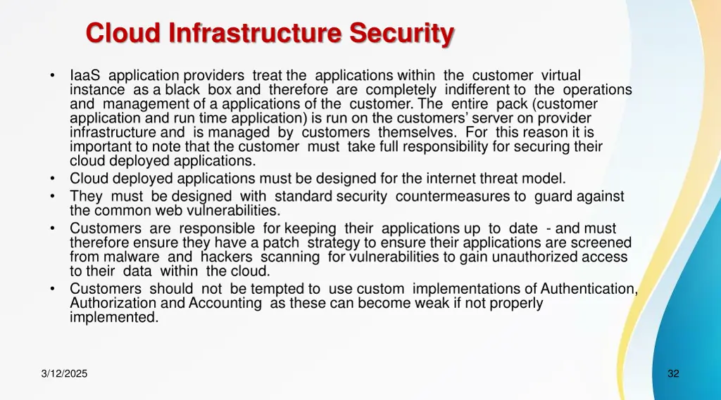 cloud infrastructure security