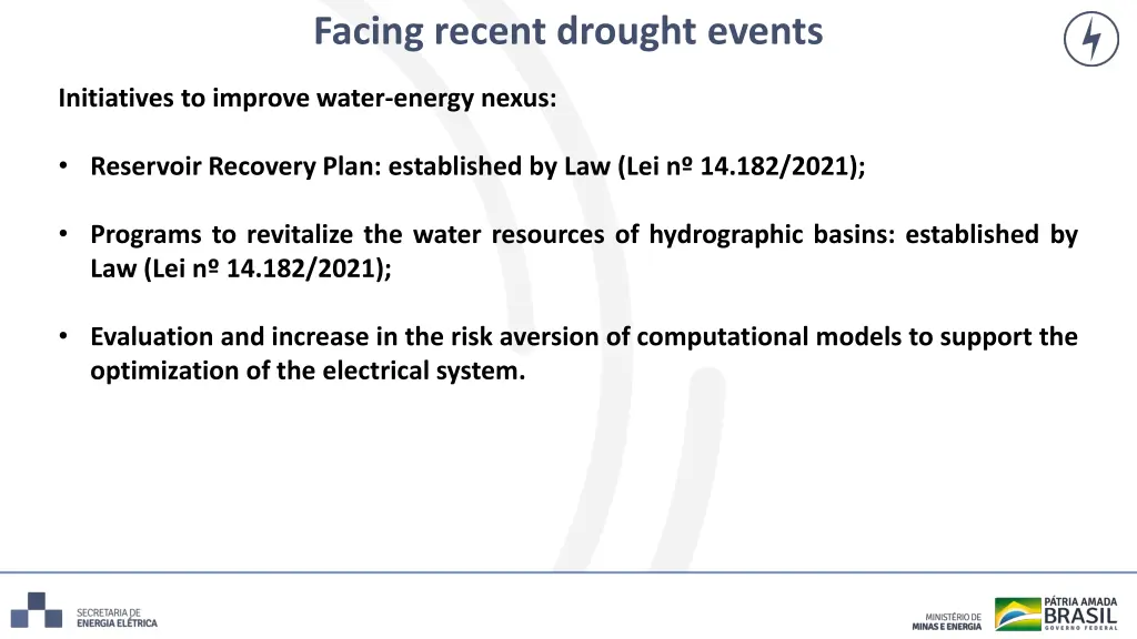 facing recent drought events