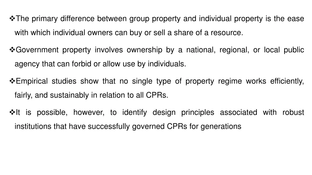 the primary difference between group property