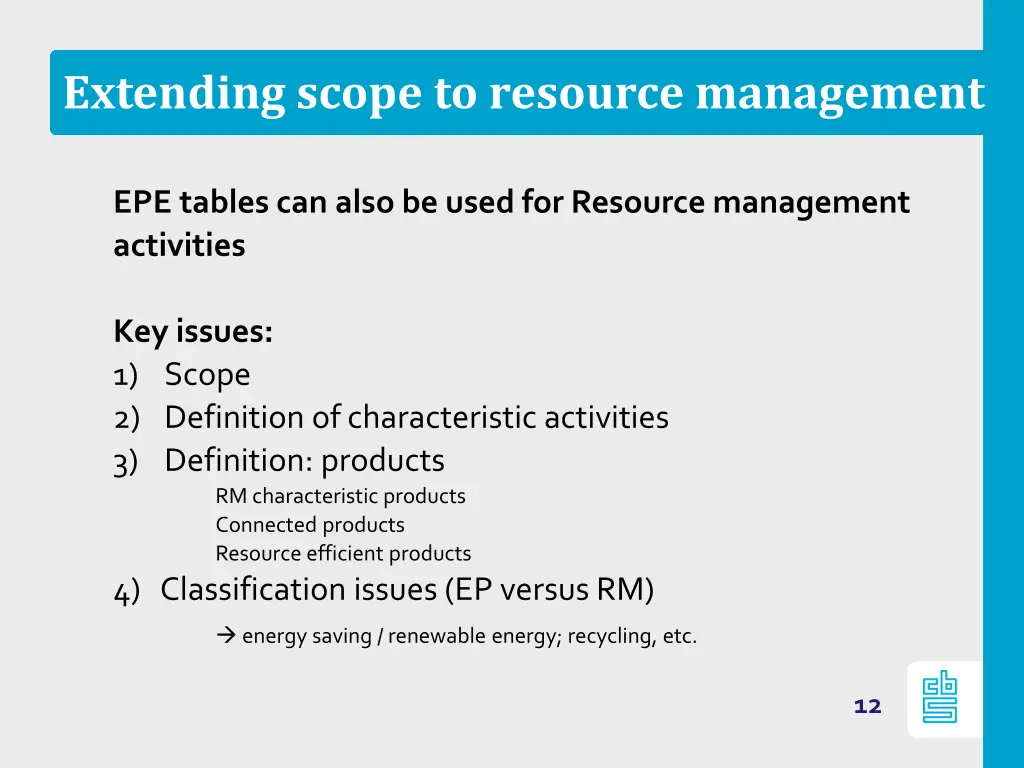 extending scope to resource management